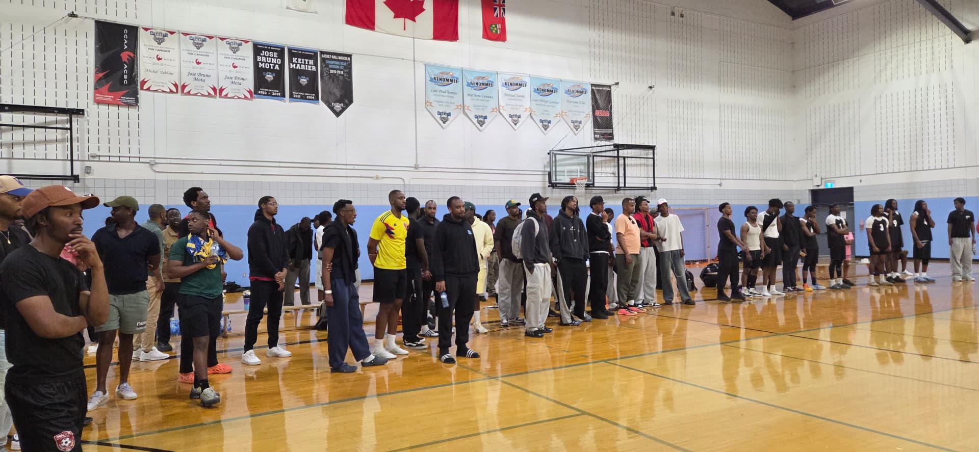 Players line up for the ASSA competition opening ceremony